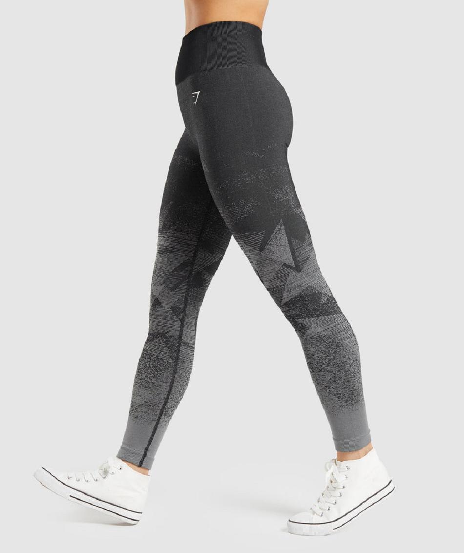 Leggins Gymshark Adapt Ombre Seamless Mujer Negras | CO 2947UZG